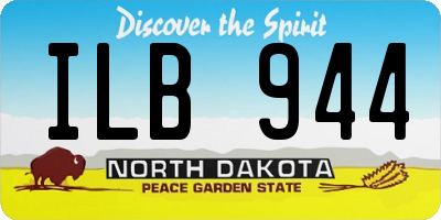 ND license plate ILB944