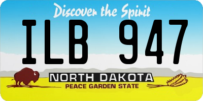 ND license plate ILB947