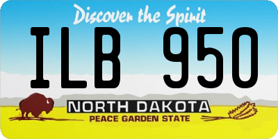 ND license plate ILB950