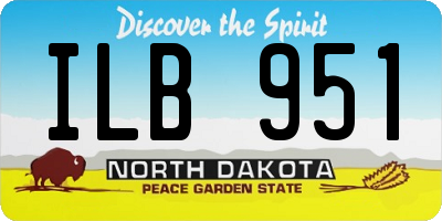 ND license plate ILB951
