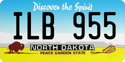 ND license plate ILB955