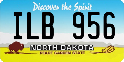 ND license plate ILB956