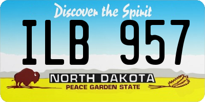 ND license plate ILB957