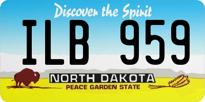 ND license plate ILB959