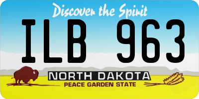 ND license plate ILB963