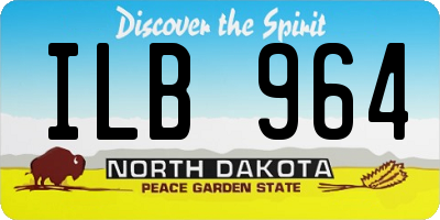 ND license plate ILB964