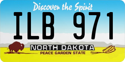 ND license plate ILB971