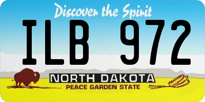 ND license plate ILB972