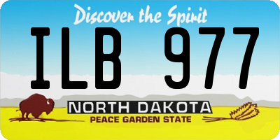 ND license plate ILB977