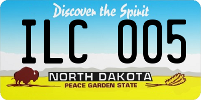 ND license plate ILC005