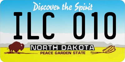 ND license plate ILC010