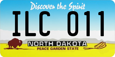 ND license plate ILC011