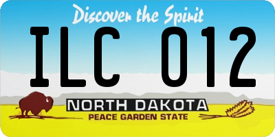 ND license plate ILC012