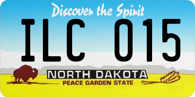ND license plate ILC015
