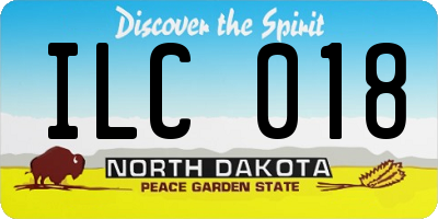 ND license plate ILC018