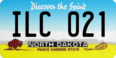ND license plate ILC021