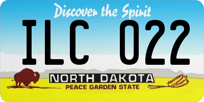 ND license plate ILC022