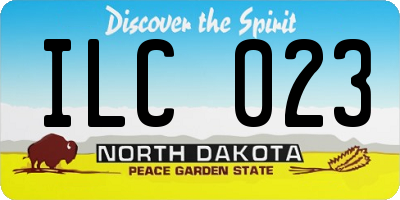 ND license plate ILC023
