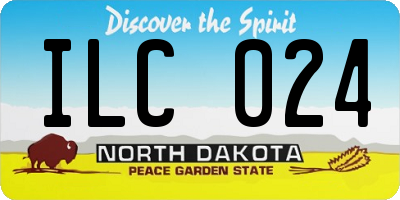 ND license plate ILC024