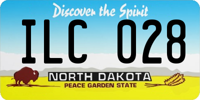ND license plate ILC028