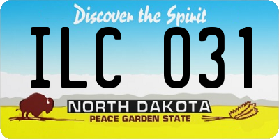 ND license plate ILC031