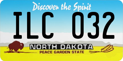 ND license plate ILC032