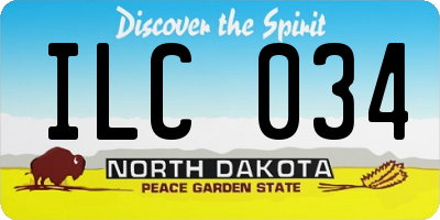 ND license plate ILC034