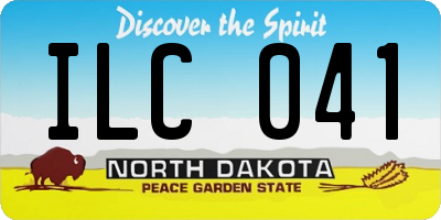 ND license plate ILC041