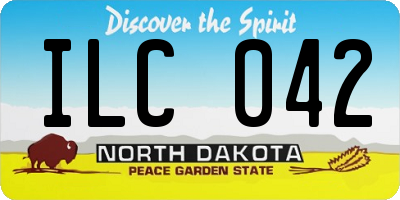 ND license plate ILC042