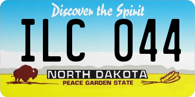ND license plate ILC044