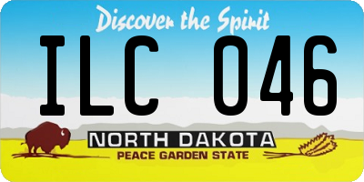 ND license plate ILC046