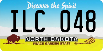 ND license plate ILC048