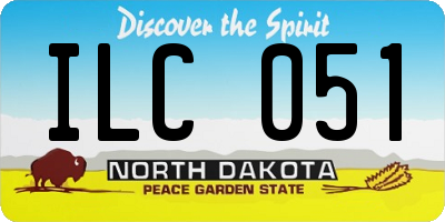 ND license plate ILC051