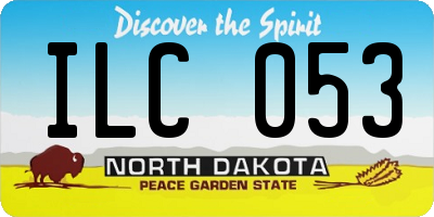 ND license plate ILC053