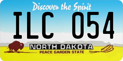 ND license plate ILC054