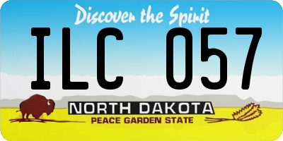 ND license plate ILC057