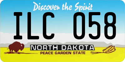 ND license plate ILC058