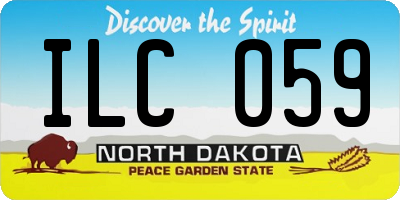 ND license plate ILC059