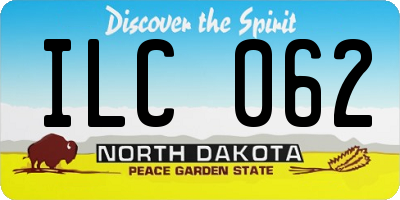 ND license plate ILC062