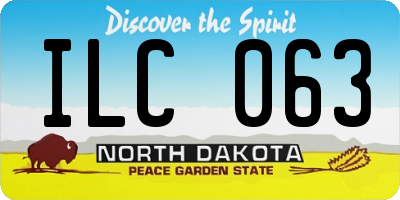 ND license plate ILC063