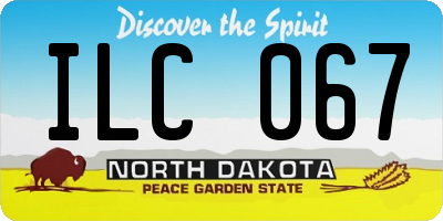 ND license plate ILC067
