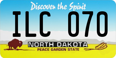 ND license plate ILC070
