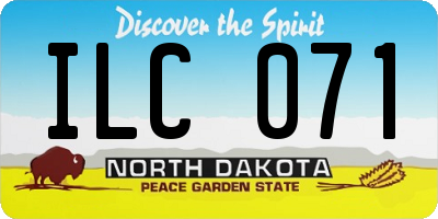 ND license plate ILC071