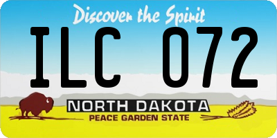 ND license plate ILC072