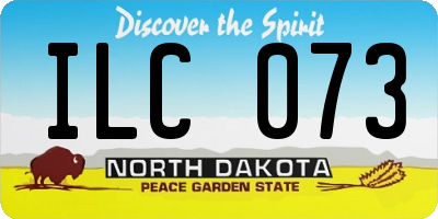 ND license plate ILC073