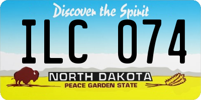 ND license plate ILC074