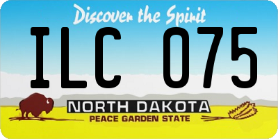 ND license plate ILC075