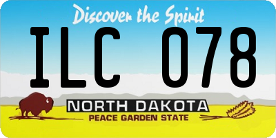 ND license plate ILC078