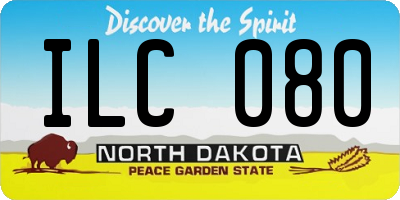ND license plate ILC080