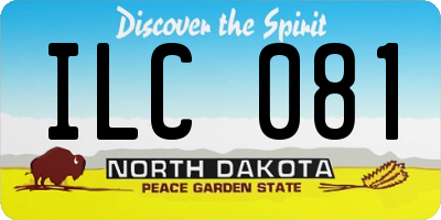 ND license plate ILC081